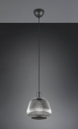 Lámpara de techo colgante Trio Tarifa estera negra 362800132 - vista 3