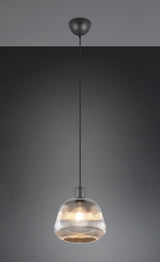 Lámpara de techo colgante Trio Tarifa estera negra 362800132