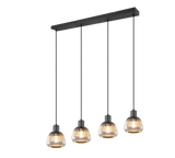 Lámpara colgante Tarifa Trio negro 4 luces 362800432