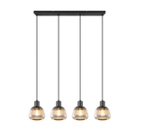 Lámpara colgante Tarifa Trio negro 4 luces 362800432
