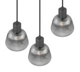Lámpara de techo colgante Trio Tarifa 3 luces negro mate 150cm 362830332 - vista 5