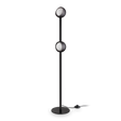 Lámpara de pie Ideal Lux Bloom negro cristal LED 2 luces 11W 169,5cm 362861