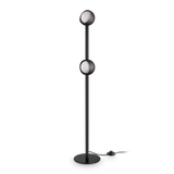 Lámpara de pie Ideal Lux Bloom negro cristal LED 2 luces 11W 169,5cm 362861