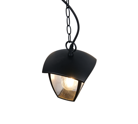 Lámpara colgante de exterior Trio Venta LED negro mate 2700K IP44 82cm 363260132