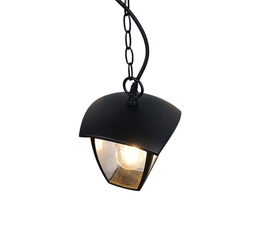 Lámpara colgante de exterior Trio Venta LED negro mate 2700K IP44 82cm 363260132
