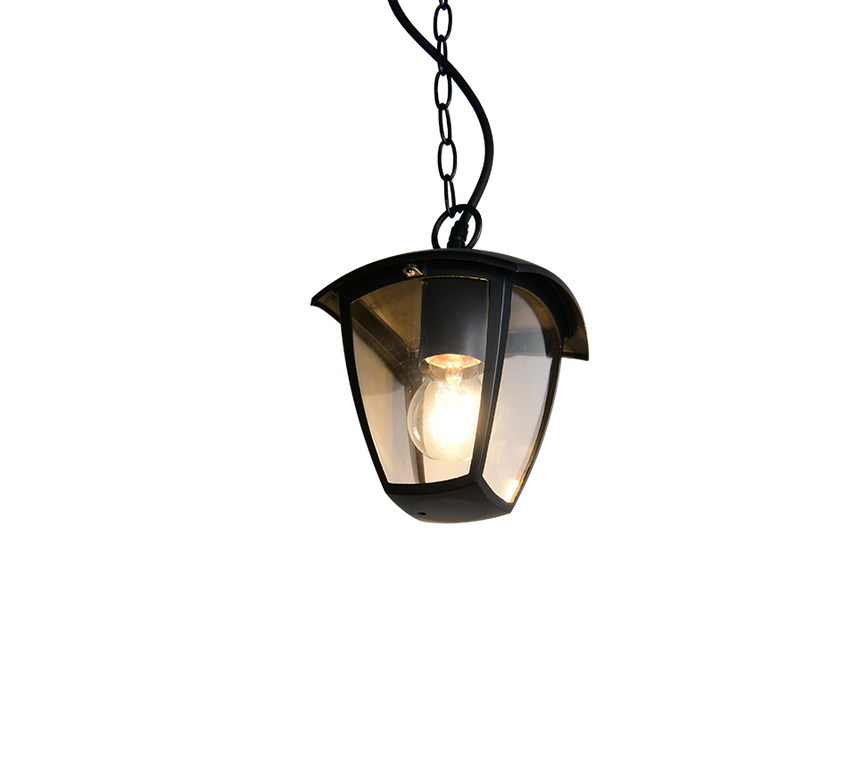 Lámpara colgante de exterior Trio Venta LED negro mate 2700K IP44 82cm 363260132