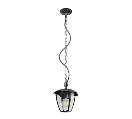 Lámpara colgante de exterior Trio Venta LED negro mate 2700K IP44 82cm 363260132