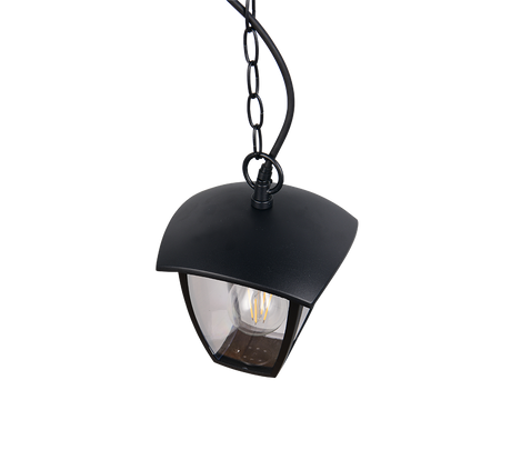 Lámpara colgante de exterior Trio Venta LED negro mate 2700K IP44 82cm 363260132