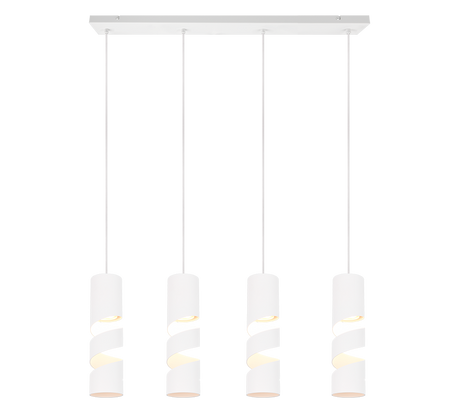 Lámpara de techo colgante Trio Stream LED blanco mate 3000K 150cm 364000431
