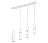 Lámpara de techo colgante Trio Stream LED blanco mate 3000K 150cm 364000431