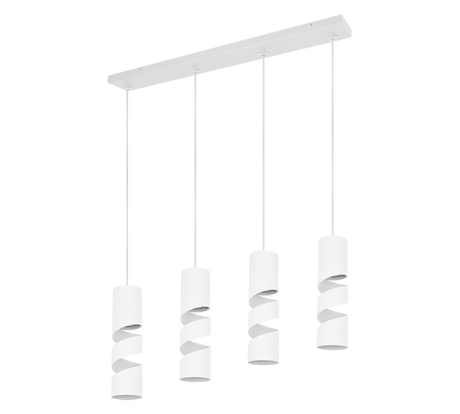 Lámpara de techo colgante Trio Stream LED blanco mate 3000K 150cm 364000431