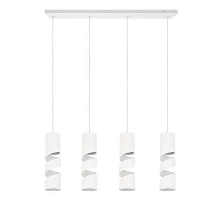 Lámpara de techo colgante Trio Stream LED blanco mate 3000K 150cm 364000431