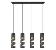 Lámpara de techo colgante Trio Stream LED negro mate 3000K 150cm 364000432
