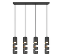 Lámpara de techo colgante Trio Stream negro mate 150cm 364000432