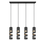 Lámpara de techo colgante Trio Stream LED negro mate 3000K 150cm 364000432