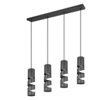 Lámpara de techo colgante Trio Stream LED negro mate 3000K 150cm 364000432