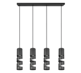 Lámpara de techo colgante Trio Stream LED negro mate 3000K 150cm 364000432