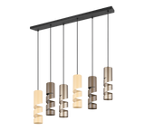 Lámpara de techo colgante Trio Stream 6 luces multicolor 150cm 364000617 - vista 3