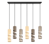 Lámpara de techo colgante Trio Stream 6 luces multicolor 150cm 364000617 - vista 4