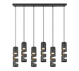 Lámpara de techo colgante Trio Stream LED negro mate 3000K 150cm 364000632