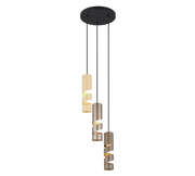 Lámpara de techo colgante Trio Stream 3 luces multicolor 150cm 364030317