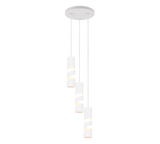 Lámpara de techo colgante Trio Stream 3 luces blanco mate 150cm 364030331