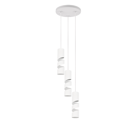 Lámpara de techo colgante Trio Stream LED blanco mate 3000K 150cm 364030331