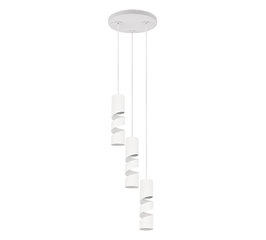 Lámpara de techo colgante Trio Stream LED blanco mate 3000K 150cm 364030331