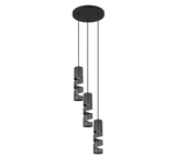 Lámpara de techo colgante Trio Stream LED negro mate 3000K 150cm 364030332