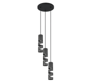 Lámpara de techo colgante Trio Stream negro mate 150cm 364030332