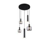 Lámpara de techo colgante Trio Mataro negro mate 150cm 364130532