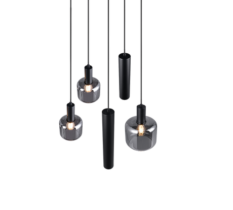 Lámpara de techo colgante Trio Mataro negro mate 150cm 364130532 - vista 2