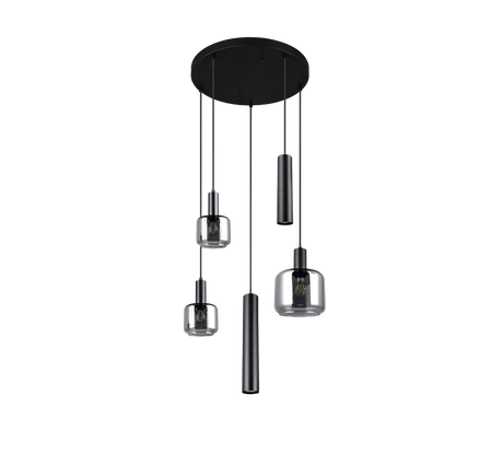 Lámpara de techo colgante Trio Mataro negro mate 150cm 364130532 - vista 4