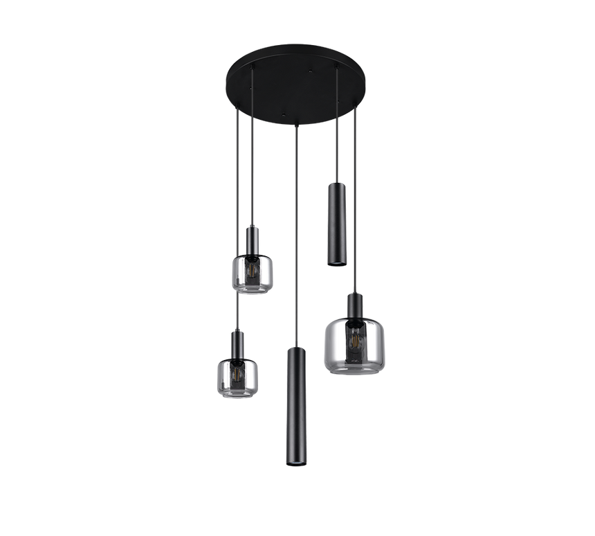 Lámpara de techo colgante Trio Mataro negro mate 150cm 364130532 - vista 4