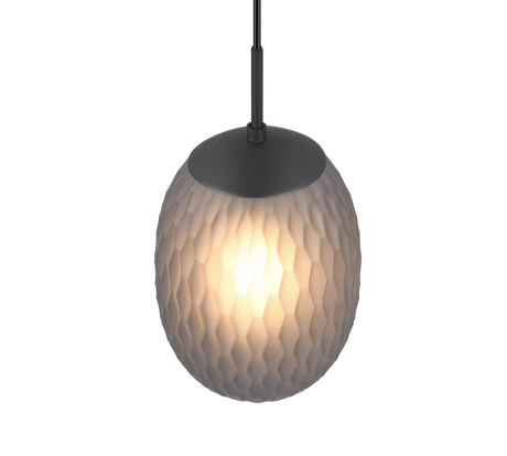 Lámpara de techo colgante Trio Facette LED negro mate 2700K 150cm 364200154