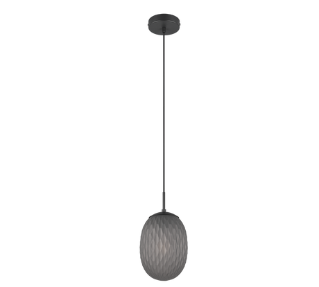 Lámpara de techo colgante Trio Facette LED negro mate 2700K 150cm 364200154