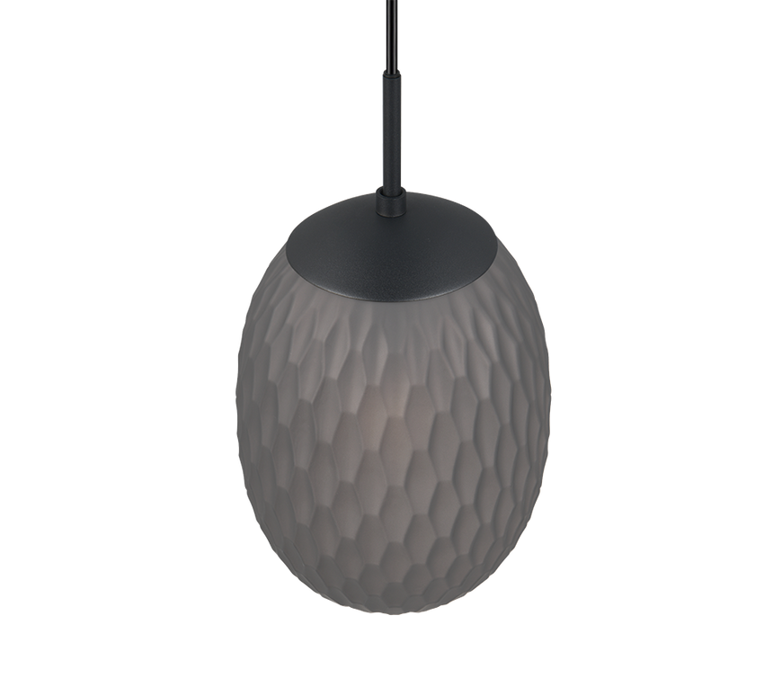 Lámpara de techo colgante Trio Facette LED negro mate 2700K 150cm 364200154