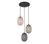 Lámpara de techo colgante Trio Facette LED negro mate 2700K 150cm 364230317
