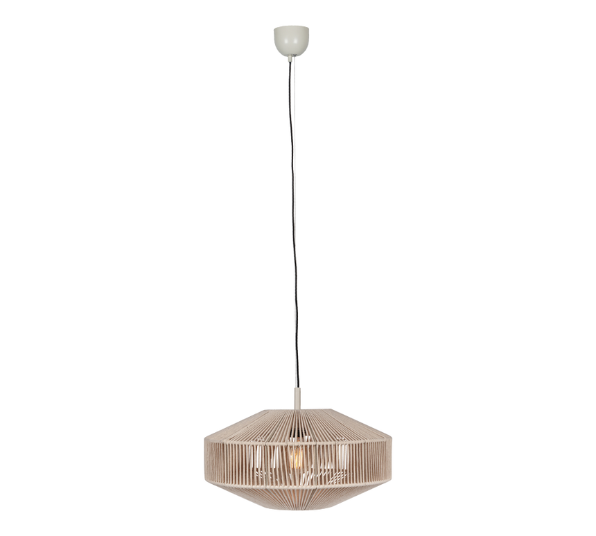Lámpara de techo colgante Trio Svea LED cream 2700K 150cm 364700144