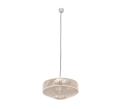 Lámpara de techo colgante Trio Svea LED cream 2700K 150cm 364700144