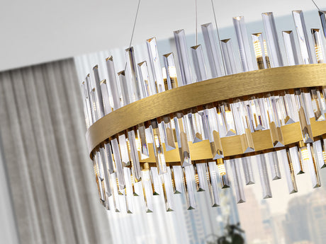 Lámpara de techo colgante Schuller Grace 18 luces oro Ø75cm vista 2