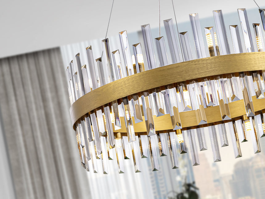 Lámpara de techo colgante Schuller Grace 18 luces oro Ø75cm vista 2
