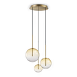 Lámpara colgante Ideal Lux Equinoxe cristal 3 luces 6W Ø42cm 364827