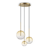 Lámpara colgante Ideal Lux Equinoxe cristal 3 luces 6W Ø42cm 364827