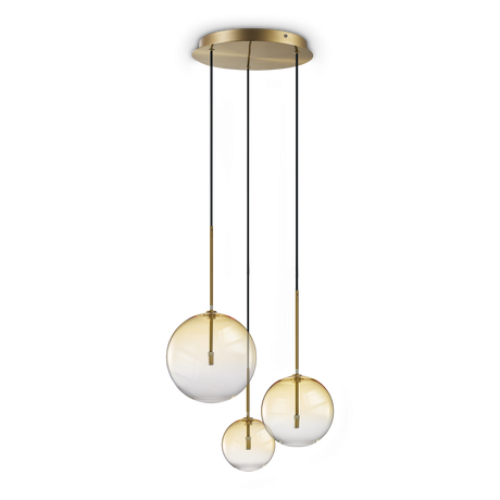 Lámpara colgante Ideal Lux Equinoxe cristal 3 luces 6W Ø42cm 364827