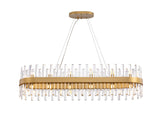 Lámpara de techo colgante oval Schuller Grace 28 luces oro ambiente