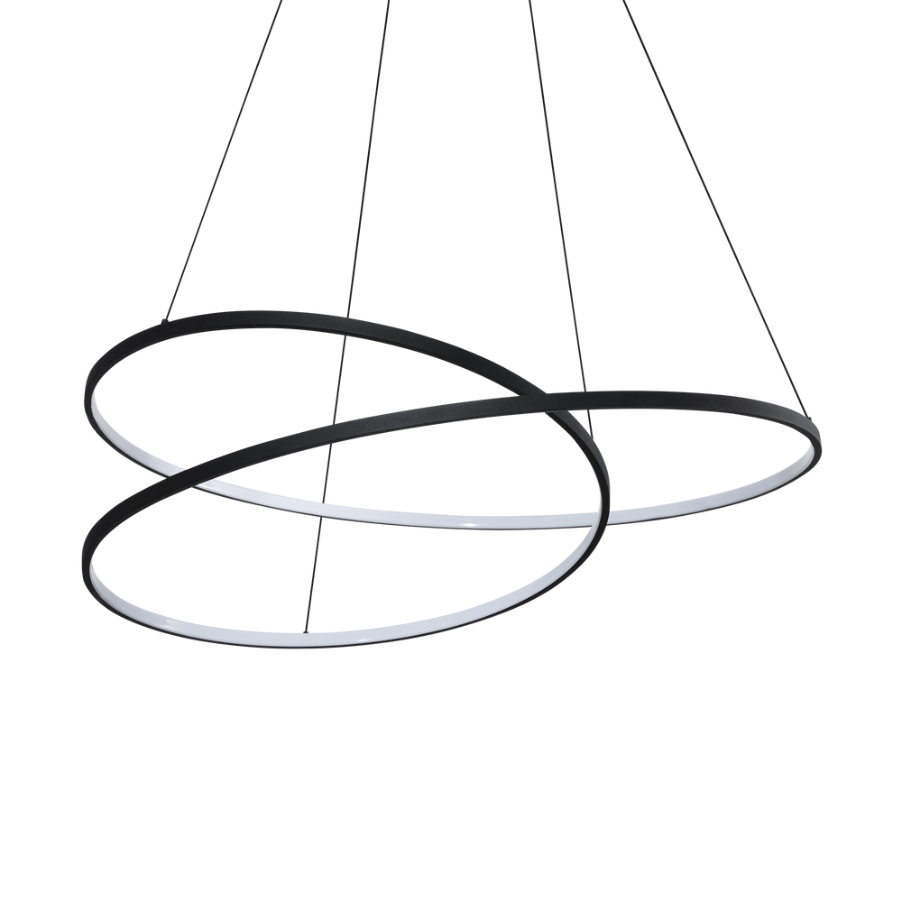 Lámpara colgante Ideal Lux Oz negro LED 75W 3000K Ø100cm 364896