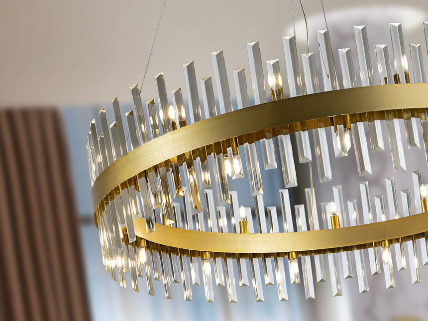 Lámpara de techo colgante Schuller Grace grande 26 luces oro Ø110cm vista 2