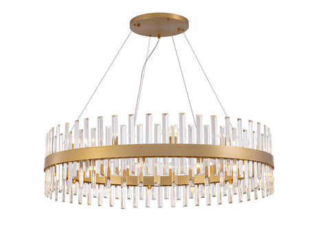 Lámpara de techo colgante Schuller Grace grande 26 luces oro Ø110cm ambiente