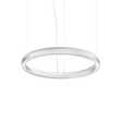 Lámpara colgante Ideal Lux Crown blanco cristal LED 31W Ø60cm 364988